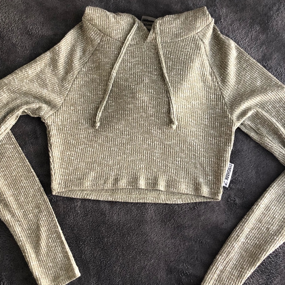 Gymshark Khaki Slounge Long Sleeve Top